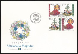 1998 Europa CEPT Négyestömb Mi 2058-2059 - Otros & Sin Clasificación