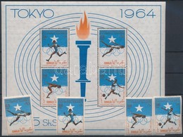 ** 1964 Nyári Olimpia, Tokió Sor Mi 60-63 + Blokk Mi 1 - Otros & Sin Clasificación