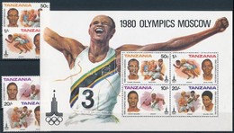 ** 1980 Nyári Olimpia, Moszkva Sor Mi 157-160 + Blokk 23 - Autres & Non Classés