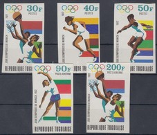 ** 1972 Müncheni Nyári Olimpia Vágott Sor Mi 930 B-934 B - Sonstige & Ohne Zuordnung