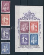 ** 1958 Brüsszeli Világkiállítás Sor + Blokk Mi 288-291+ Mi 2 - Sonstige & Ohne Zuordnung