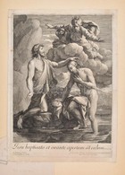 Cca 1650-1700 Nicholas Poussin (1594-1665) Után, Jean Pesne (1625-1700): Jézus Megkeresztelése (Jesu Baptisato Et Orante - Stiche & Gravuren