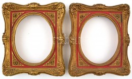 Kis Méretű Aranyozott Fa Képkeret, Belső Méret: 10×8 Cm, Külső Méret: 15×13 Cm - Other & Unclassified