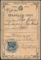 1880 Igazolási Jegy Pék Részére - Ohne Zuordnung