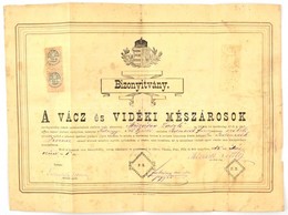 1882 Vác és Vidéke Mészáros Ipartársulat Oklevele Mészáros Segéd Részére. 43x32 Cm - Sin Clasificación