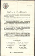 1913 Magyar Vöröskereszt Gyűjtőív A Balkáni Háború Sérültjeinek Javára. - Non Classés