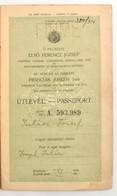 1914 Kivándorló útlevele Fiuméből Amerikába - Ohne Zuordnung