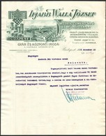 1915 Felcsút, Kútgyűrűk ügyében íródott Levél és Számla Gyűjtemény, 8 Db. Közte:  Bp., Ifj. Walla József Mozaik- Cementá - Non Classés