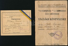 Cca 1917-41 1 Db A Szarvasi Gyümölcsértékesítő és Központi Szeszfőző Szövetkezet Tagsági Könyvecske, 1917-35 Közötti, Tö - Non Classés