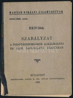 1923 Bp., Magyar Királyi Államvasutak Szabályzata Poggyászhordárok Alkalmazása és Azok Szolgálata Tárgyában, 16p - Non Classés