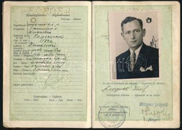 1934-1937 Magyar Királyság Fényképes útlevele Nyomdai Munkás Részére, Bejegyzésekkel. - Non Classés