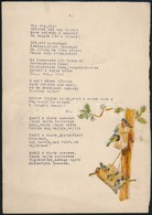 Cca 1930 Gépiratos Gyerekvers 13 Strófában, Mellette Színes Illusztrációkkal, Rajzokkal. 6 Lapon - Unclassified