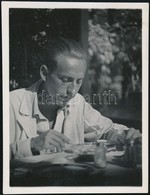 1935 Kinszki Imre (1901-1945) Budapesti Fotóművész Hagyatékából, Feliratozott Vintage Fotó (Dr. Braun Pál), 8,2x6,4 Cm - Otros & Sin Clasificación