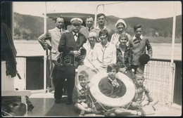 1928 Johann Eilingfeld (1877-1967) Hajóskapitány A DGT Helios Személyszállító Gőzösén, Dunai Hajóút Közben, Fotólap, A H - Autres & Non Classés