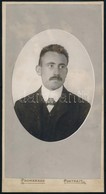 1901 Szautner Zsigmond (1874-1902) Bölcseleti Doktor, Főgimnáziumi Tanár Portréja, Keményhátú Fotó, 21×11 Cm - Autres & Non Classés