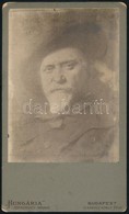 Cca 1890 Komócsy József (1836-1894) Költő, író, A Petőfi Társaság Alelnökének Portréja, Keményhátú Fotó, 22×13 Cm - Autres & Non Classés