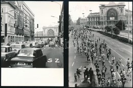 Cca 1960-1970 Budapest, Rákóczi út, Keleti Pályaudvar, 2 Db Sajtófotó, 12×9 Cm - Autres & Non Classés