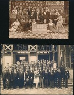 Cca 1926-40 2 Db Fotó Békéscsabáról: Békéscsabai Iparos Daloskör Csoportkép, Jobb Felső Sarkán Törésnyommal, Hátoldala F - Autres & Non Classés