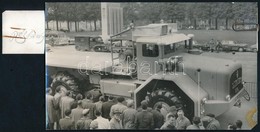 Cca 1960 A Francia Berliet-gyár 150 Tonnás Teherautója, Paris, Intercontinantale, A Hátoldalon Pecséttel és Felirattal,  - Autres & Non Classés
