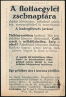 A Flottaegylet Zsebnaptárának Reklámja - Publicités