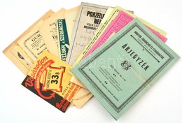 Cca 1920-1940 Vegyes Reklám Nyomtatványok összesen Kb 30 Db - Advertising