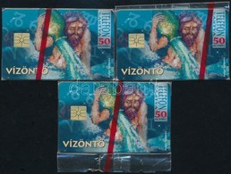 1996 Vízöntő Horoszkópos Telefonkártya, 3 Db Bontatlan Csomagolásban - Non Classés