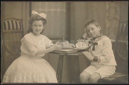 Cca 1910 Bajmoki Vajda Endre (1890-1944) és Katalin (1899-?), Bajmoki Vajda Imre (1864-1944) Pesti Zsidó Származású Bank - Sonstige & Ohne Zuordnung