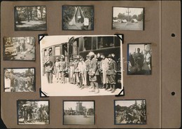 Cca 1930 Cserkész és Jamboree-s Fotók, 10 Db, Albumlapon, Rajta Olasz és Magyar Katonai Vezetőkkel, A Hátoldalán 2 Db Eg - Scoutisme