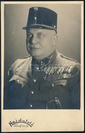 Cca 1920-1940 Százados Portréfényképe, Fotólap, Bp., Hajdufotó, 13x8 Cm - Sonstige & Ohne Zuordnung