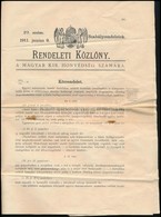 1911 Rendeleti Közlöny A M. Kir. Honvédség Számára. - Autres & Non Classés