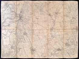 Cca 1900-1910 össz. 3 Db Katonai Térkép: 1 Db Baja, 1 Db Paks és Kalocsa, 1 Db Dunaadony és Kunszentmiklós. 1:75000. Min - Sonstige & Ohne Zuordnung