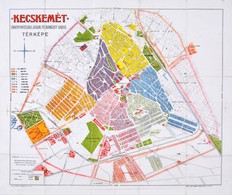 Kecskemét Törvényhatósági Joggal Felruházott Város Térképe, Kiadja: Szél Nándor Könyvkereskedő, Kis Szakadásokkal, 42×51 - Otros & Sin Clasificación