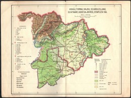 Cca 1930 Magyarország Vármegyéi, Lapozható Kétoldalas Térképek, általában 2-4 Megye Egy Térképen, össz.7 Térkép 1:800000 - Autres & Non Classés