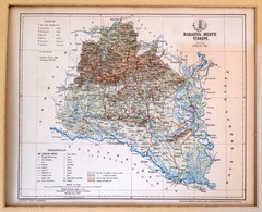 1893 Baranya Vármegye Térképe,1:500.000, Tervezte: Gönczy Pál, Pallas Nagy Lexikona, Bp., Posner, Paszpartuban, 24x30 Cm - Sonstige & Ohne Zuordnung