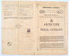 1885 Tschutschegg V. Hauszer G. Kétnyelvű Hangszer árjegyzék, Postázva - Ohne Zuordnung