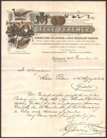 1888 Géczy Ferencz Első Budapesti Baromfi-, Tojás-, Vad-, Csemege- és Korai Zöldség Aru Csarnoka Litho Fejléces Levél A  - Unclassified