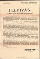 1918 Nemzetőrség és Polgárőrség Szervezésére Szóló Felhívás Vác Térségében. - Non Classés