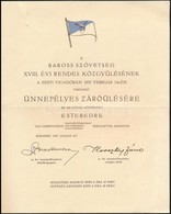 1937 Meghívó A Baross Szövetség Közgyűlésére - Non Classés