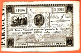 PARAGUAY - National Teasury 5 Pesos ( 1862 )  Pick 22 - Paraguay