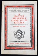 A Magyar Helyesírás Szabályai és Szótára. Összefoglalta: Bogner József. Jugoszláviai Magyar Népkönyvtár. Petrovgrad/Nagy - Non Classés