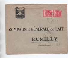 ALGERIE - 1942 - ENVELOPPE COMMERCIALE LAIT MONT BLANC Pour RUMILLY (HAUTE SAVOIE) - Brieven En Documenten