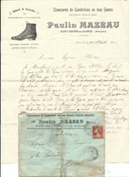 COURRIER SAINT-SERNIN-sur-RANCE 1913 Aveyron Chaussures Paulin MAZEAU Bien - Old Professions