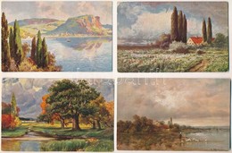 ** 10 Db RÉGI Tájképes Művész Képeslap / 10 Pre-1945 Motive Postcards: Landscape Art - Non Classés