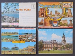 **, * 12 Db MODERN Külföldi Leporellos Képeslapfüzet / 12 Modern European And Overseas Leporello Postcard Booklets - Non Classés