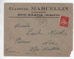 1934 - ENVELOPPE COMMERCIALE De BOU SAADA (ALGERIE) - GARAGISTE - Storia Postale