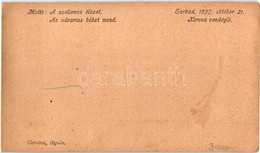 * T2 1897 (Vorläufer!) Sarkad, Korona Vendéglő Lapja. Világpostai Levelezőlap 5. Kr. Ga. Corvina Gyula Kiadása - Non Classés