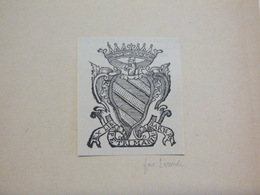 Fac Similé Découpé Ex-libris Héraldique - PETRI MARIN BARNABO - Tirage Début XXème, Ou Fin XIXème - Bookplates