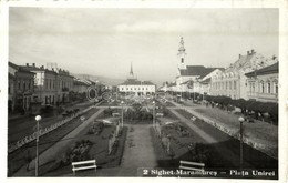 T1/T2 1938 Máramarossziget, Sighetu Marmatiei, Sighet Maramures; Piata Unirei / Főtér / Main Square - Non Classés