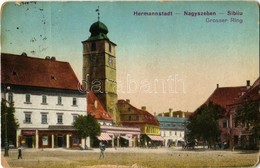 T3 Nagyszeben, Sibiu, Hermannstadt; Nagy Tér, Horváth és C. Breinstörfer üzlete / Grosser Ring / Square, Shops (Rb) - Non Classés