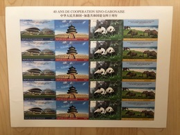 Gabon Gabun 2014 Mi. 1718/1722 SHEET Set China-Gabon Chine Coopération Faune Fauna Panda Elephants MNH** - Gabun (1960-...)